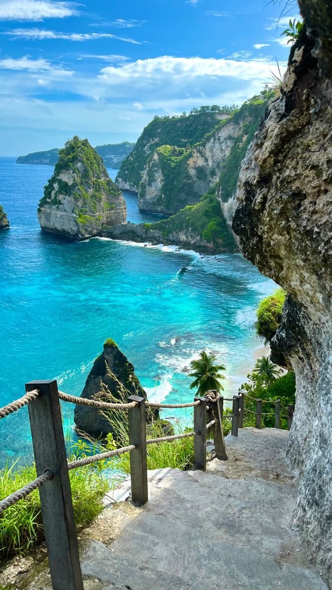 Diamond Beach Cliffs Bali Landscape